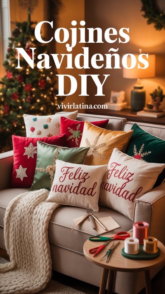 Cojines navideños DIY