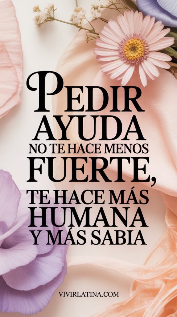 A veces el verdadero problema no es la falta de tiempo, sino el querer hacerlo todo sin aceptar ayuda.Y aunque nos guste sentirnos capaces de con todo, la realidad es que pedir ayuda no te hace menos fuerte, te hace más humana y más sabia.