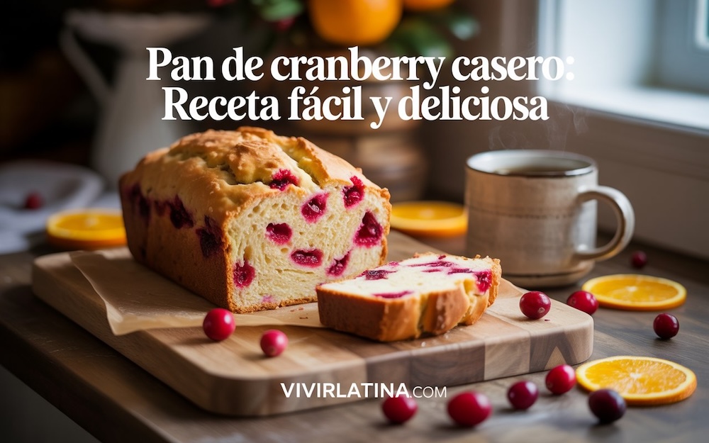 Pan de Cranberry Casero Receta Facil