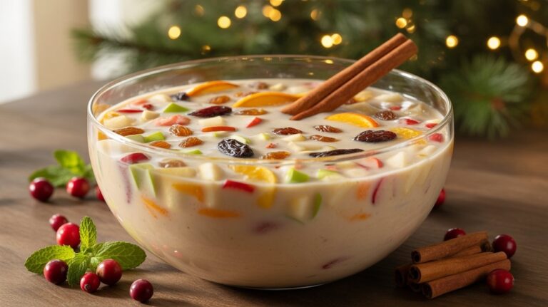 Receta Ponche de Navidad con frutas