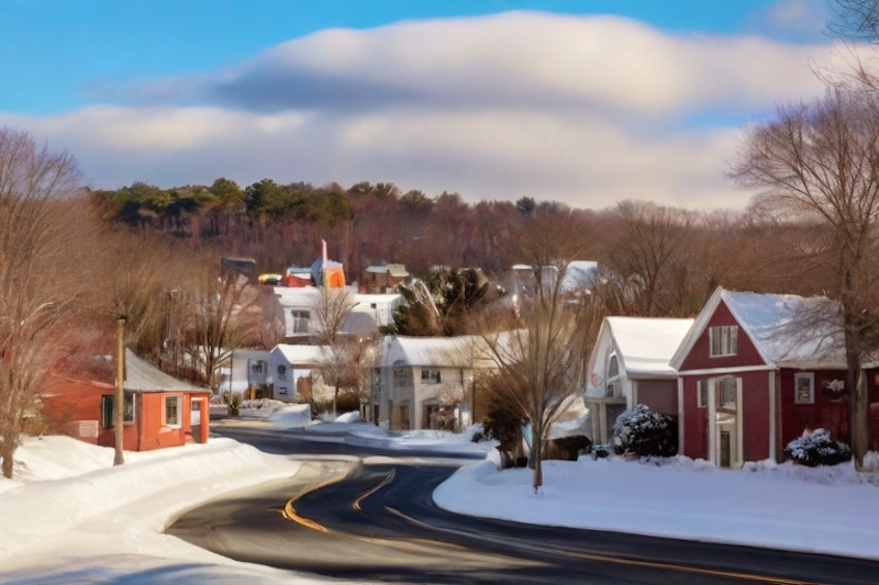 Pueblos visitar invierno Connecticut