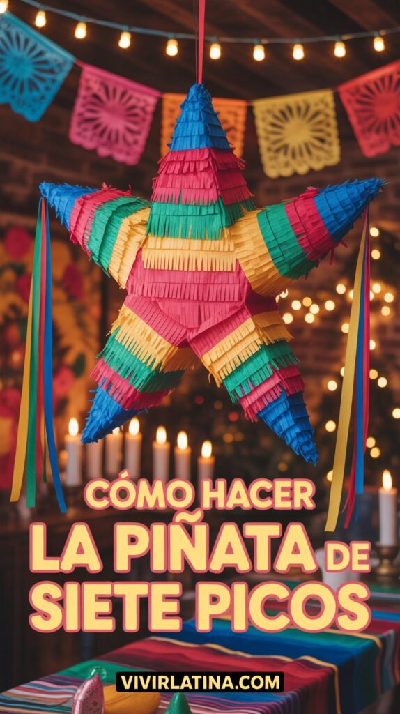 Cómo hacer una piñata de siete picos (paso a paso)