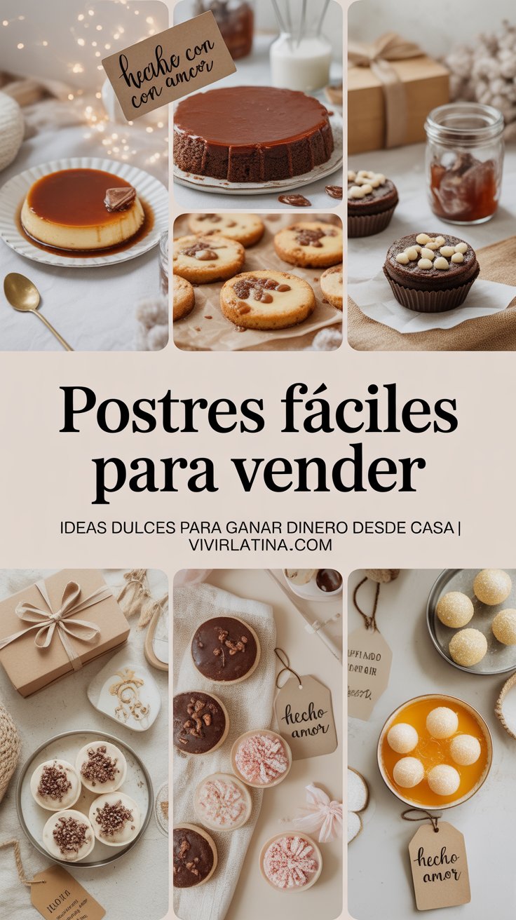 Vender postres es una excelente manera de ganar dinero desde casa y no se necesita ser chef profesional.