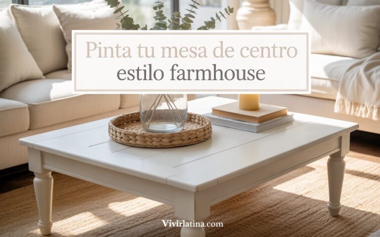 pinta tu mesa de centro estilo farmhouse